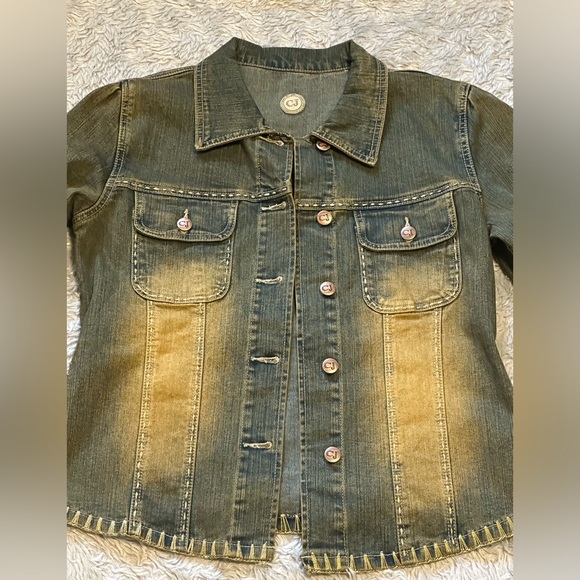 NWT Unique Denim Jean Jacket, Size M, It’s giving Hippie Vibes… - Picture 4 of 8
